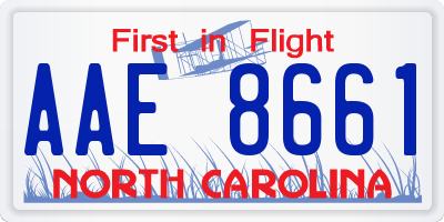 NC license plate AAE8661