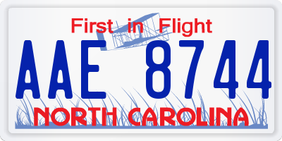 NC license plate AAE8744