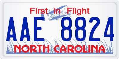 NC license plate AAE8824