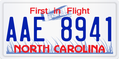 NC license plate AAE8941