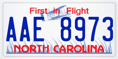 NC license plate AAE8973