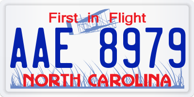 NC license plate AAE8979