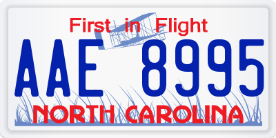 NC license plate AAE8995
