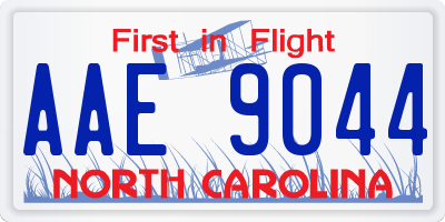 NC license plate AAE9044