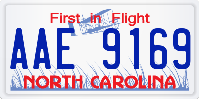NC license plate AAE9169