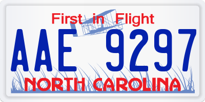 NC license plate AAE9297