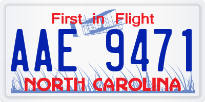 NC license plate AAE9471