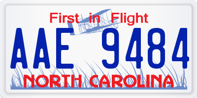 NC license plate AAE9484