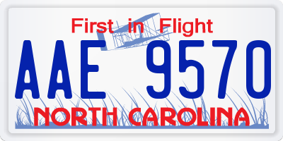 NC license plate AAE9570