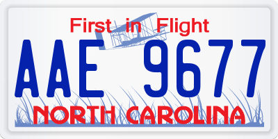 NC license plate AAE9677