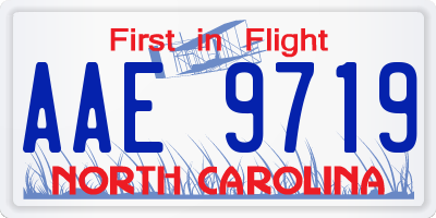 NC license plate AAE9719