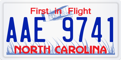 NC license plate AAE9741