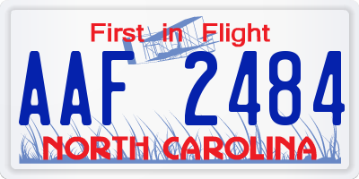 NC license plate AAF2484
