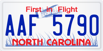 NC license plate AAF5790