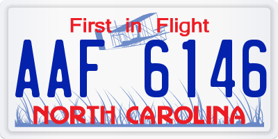 NC license plate AAF6146
