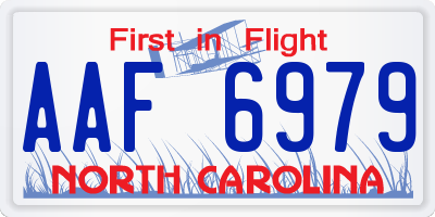 NC license plate AAF6979