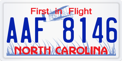 NC license plate AAF8146