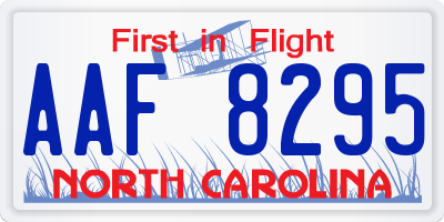 NC license plate AAF8295