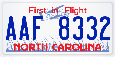 NC license plate AAF8332