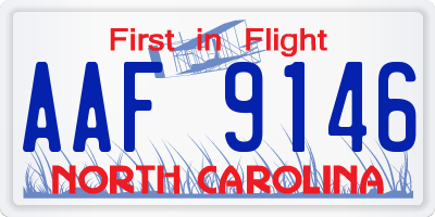 NC license plate AAF9146