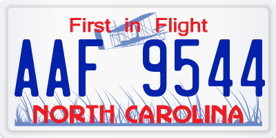 NC license plate AAF9544