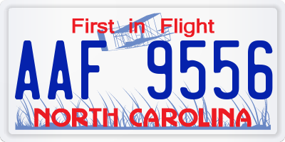 NC license plate AAF9556