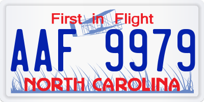 NC license plate AAF9979