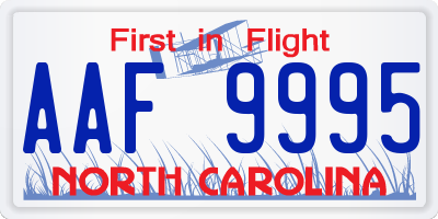 NC license plate AAF9995