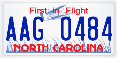 NC license plate AAG0484