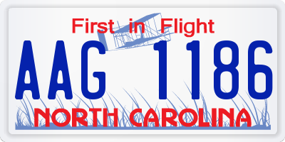 NC license plate AAG1186