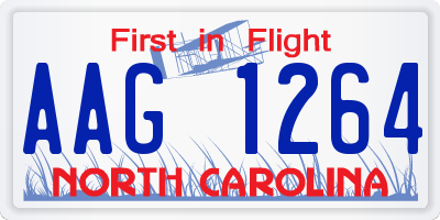 NC license plate AAG1264