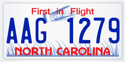 NC license plate AAG1279