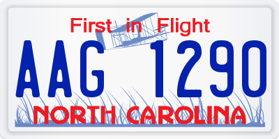 NC license plate AAG1290