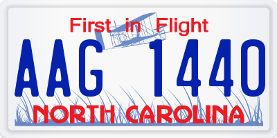 NC license plate AAG1440