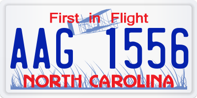 NC license plate AAG1556