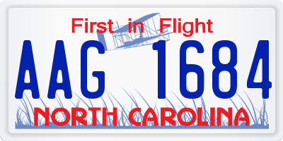 NC license plate AAG1684