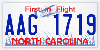 NC license plate AAG1719