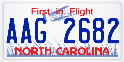 NC license plate AAG2682