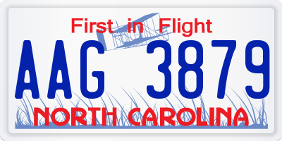 NC license plate AAG3879