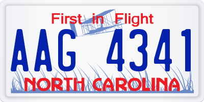 NC license plate AAG4341