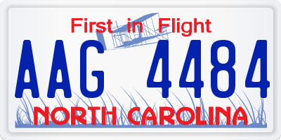 NC license plate AAG4484