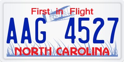 NC license plate AAG4527