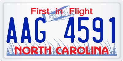 NC license plate AAG4591