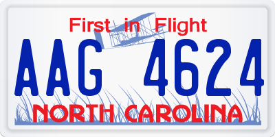 NC license plate AAG4624