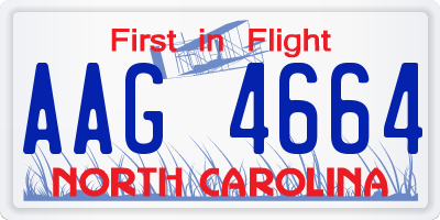 NC license plate AAG4664