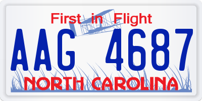 NC license plate AAG4687