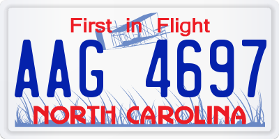 NC license plate AAG4697