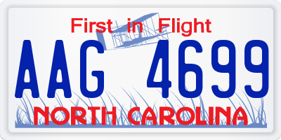 NC license plate AAG4699