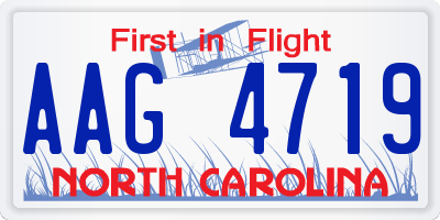 NC license plate AAG4719