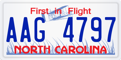 NC license plate AAG4797